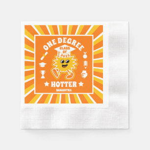 One Degree Hotter Retro Graduation Party Napkin