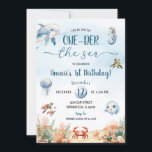 ONE-der the Sea Ocean Kid's 1st Birthday Party Invitation<br><div class="desc">ONE-der the Sea Ocean Kid's 1st Birthday Party Invitation</div>