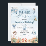 ONE-der the Sea Ocean Kid's 1st Birthday Party Invitation<br><div class="desc">ONE-der the Sea Ocean Kid's 1st Birthday Party Invitation</div>