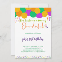 One-derful 1st birthday Invitation