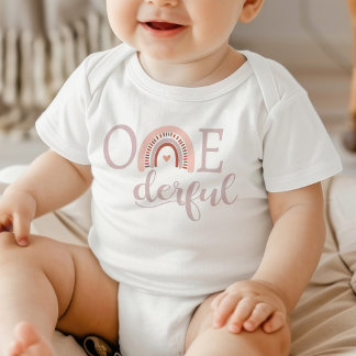ONE derful 1st Birthday Onsie, Baby girls First Bodysuit
