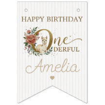 One-Derful Birthday Dusty Pink Floral Crown