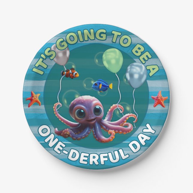 One-derful Day Paper Plate (Front)