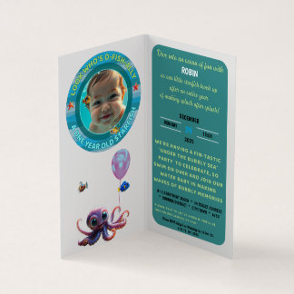 One-derful Party Custom Vertical Birthday Invite