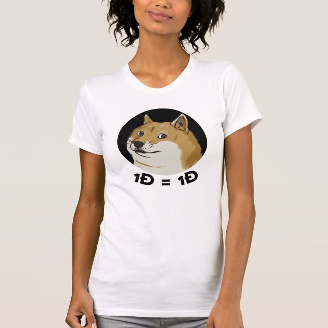 One Doge = One Doge Dogecoin Tee Shirt (Front)