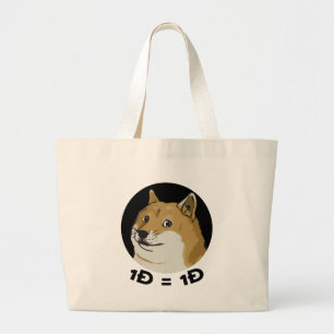 One Doge = One Doge Dogecoin Tote