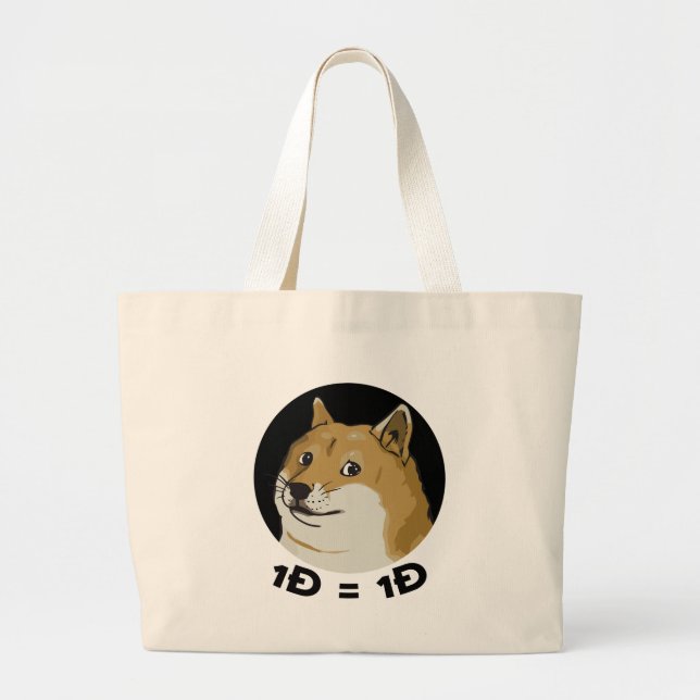 One Doge = One Doge Dogecoin Tote (Front)