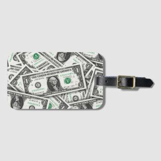 One Dollar Bill Pattern Luggage Tag