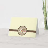 One Dozen French Macarons Merci Thank You Card