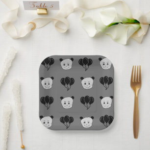 One dudu smile face birthday invitation paper plate