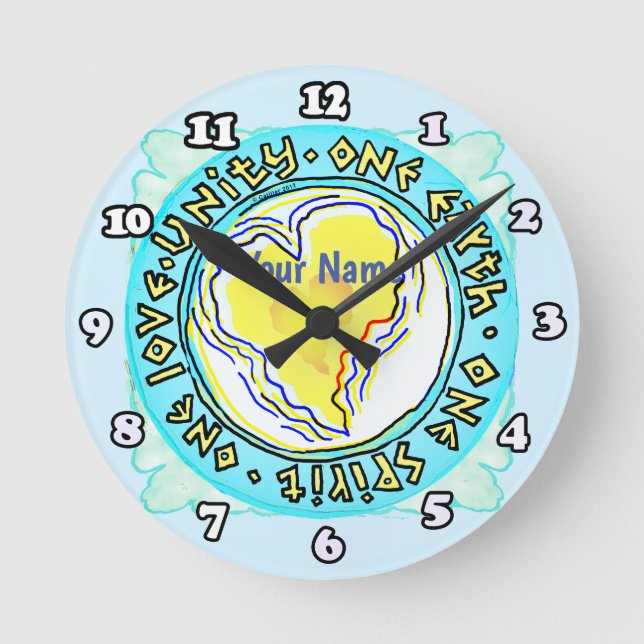 One Earth  Round Clock (Front)