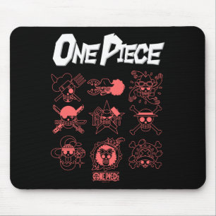 One Ece Anime Jolly Rogers Icons Outlines For Crew Mouse Pad