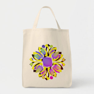 One Element Multicolor Floral Pattern Tote Bag