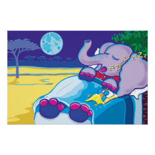 One Elephant Snoring Sweet & Sound Poster