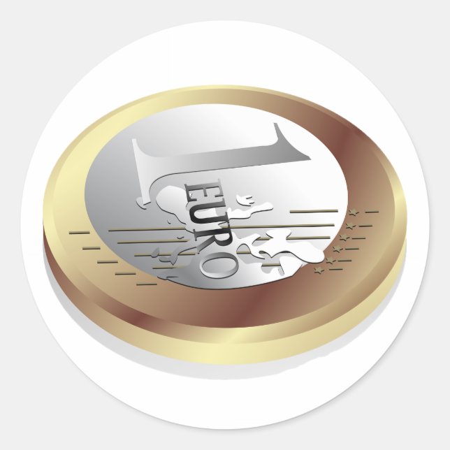One Euro Coin Stickers (Front)