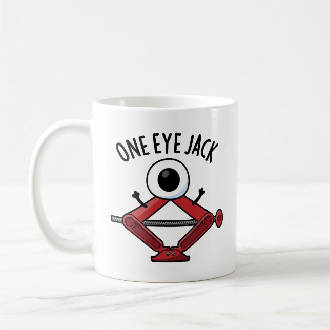 One Eye Jack Funny Car Jack Pun  Coffee Mug (Left)
