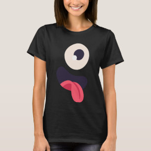 One Eye Men's Women's Cute Monster Face Halloween T-Shirt