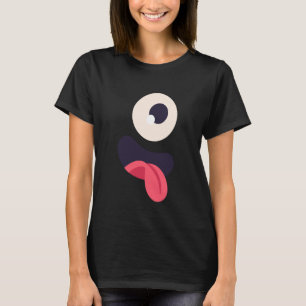 One Eye Men's Women's Cute Monster Face Halloween T-Shirt