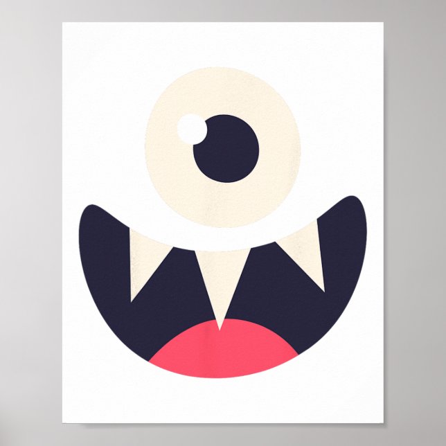 One Eye Monster Easy Costume Ideas Halloween Graph Poster (Front)