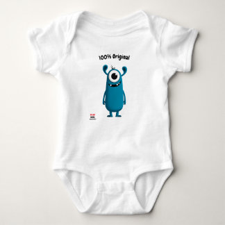 One-Eyed Blue Monster | Fun Character for Kids Baby Bodysuit