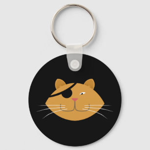 One eyed cat key ring