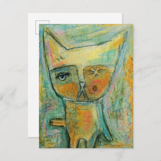 One-eyed Cat Postcard (Front/Back)