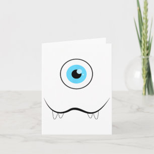 One Eyed Eyell Monster-face Funny Halloween Costum Card