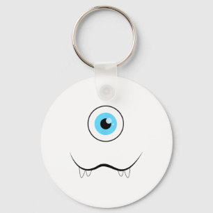 One Eyed Eyell Monster-face Funny Halloween Costum Key Ring