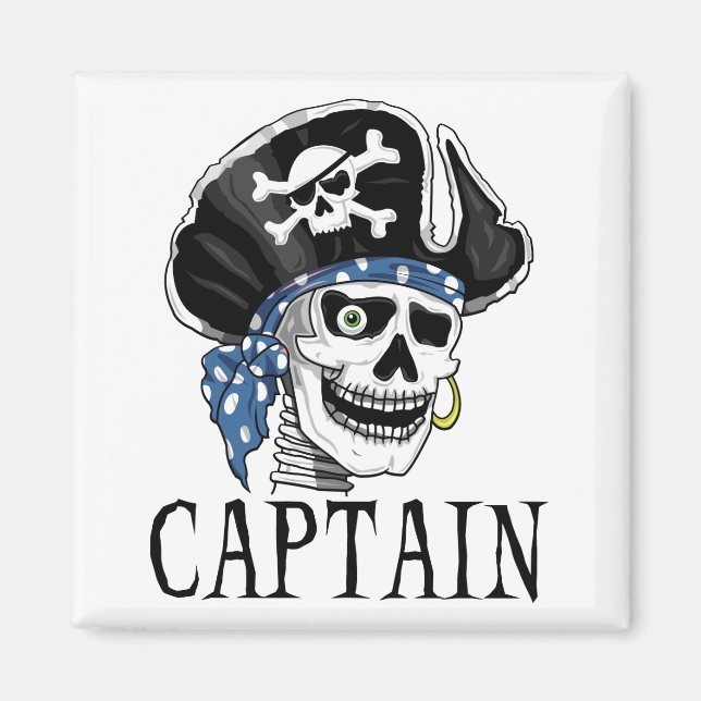 One-eyed Pirate Captain Magnet (Front)