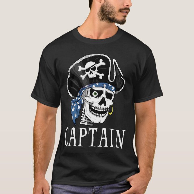 One-eyed Pirate Captain T-Shirt (Front)