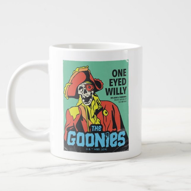 One-Eyed Willy Pirate Captain of The Inferno Large Coffee Mug (Left)