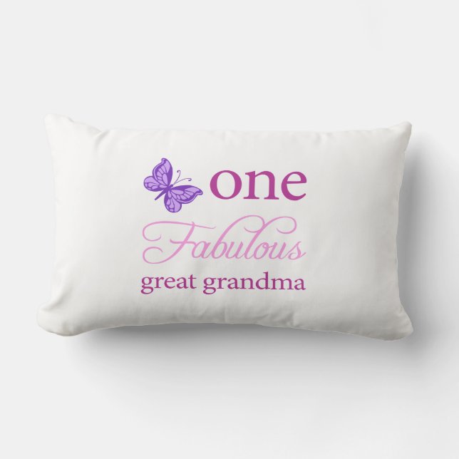 One Fabulous Great Grandma Lumbar Cushion (Front)