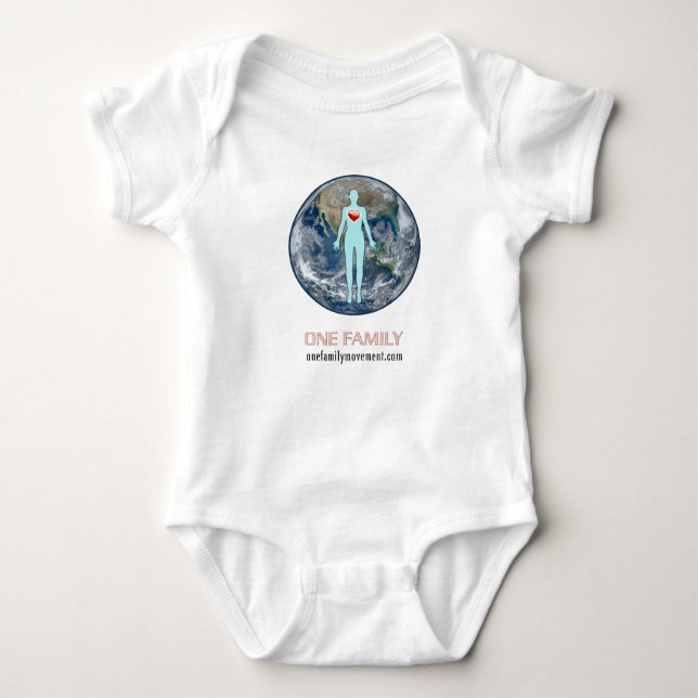 One Family World Peace Movement BABY 1-PC BODYSUIT (Front)