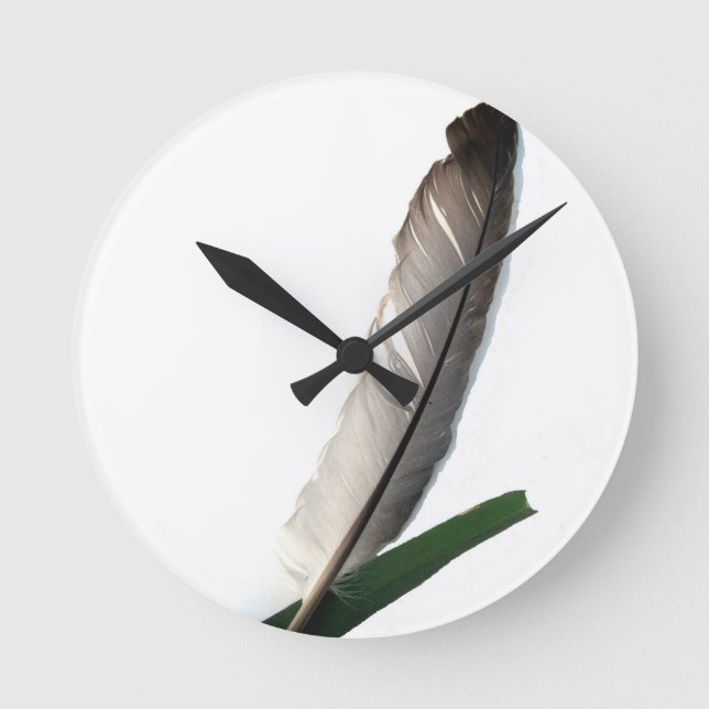 One Feather Round Clock (Front)
