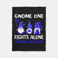 One Fights Alone Blue Ribbon Alopecia Awareness
