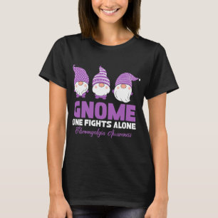 One Fights Alone Fibromyalgia Awareness Fibro Warr T-Shirt