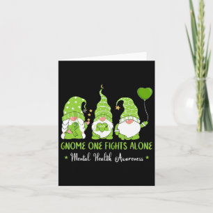 One Fights Alone Green Ribbon Mental Health Awaren Card