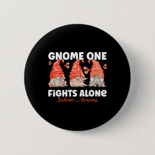 One Fights Alone Orange Leukaemia Awareness 1 6 Cm Round Badge