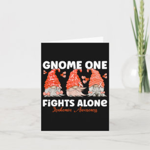One Fights Alone Orange Leukaemia Awareness 1 Card