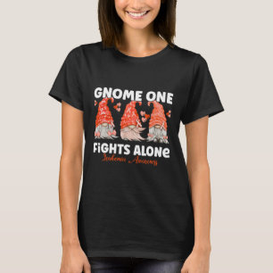 One Fights Alone Orange Leukaemia Awareness 1 T-Shirt