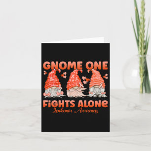 One Fights Alone Orange Leukaemia Awareness Card
