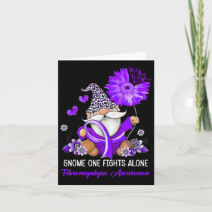 One Fights Alone Ribbon Fibromyalgia Awareness Card