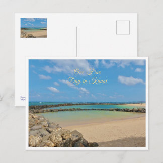 One Fine Day In Kauai/ Beach Scene Postcard