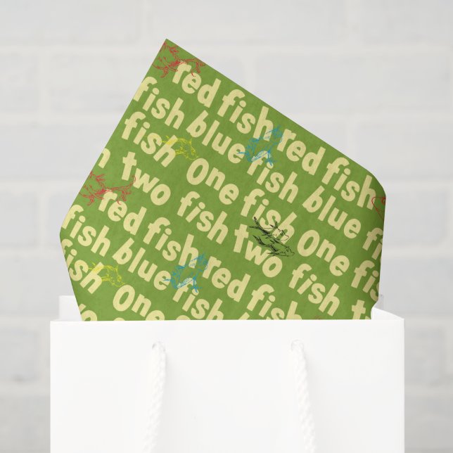 One Fish Two Fish Typography Pattern Tissue Paper (Gift Bag)
