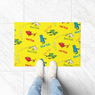 One Fish Two Fish Yellow Pattern Doormat