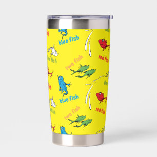 One Fish Two Fish Yellow Pattern Insulated Tumbler