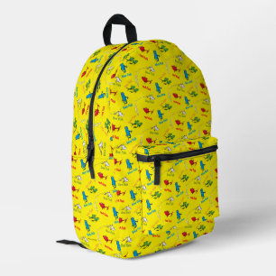 One Fish Two Fish Yellow Pattern Printed Backpack