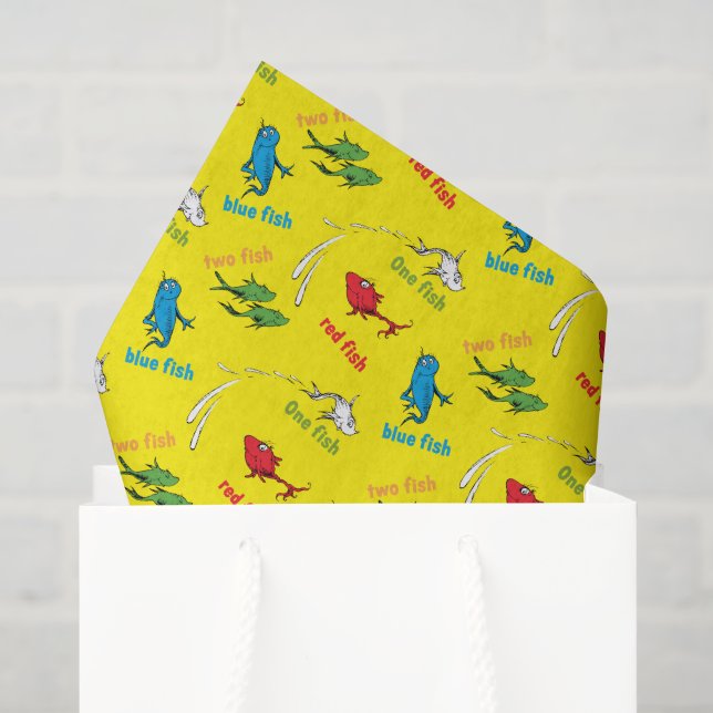 One Fish Two Fish Yellow Pattern Tissue Paper (Gift Bag)