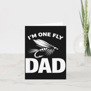 One fly dad funny fishing minimalist fathers day card