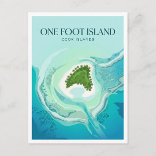 One Foot Island Lagoon Arutanga Cook Islands Postcard